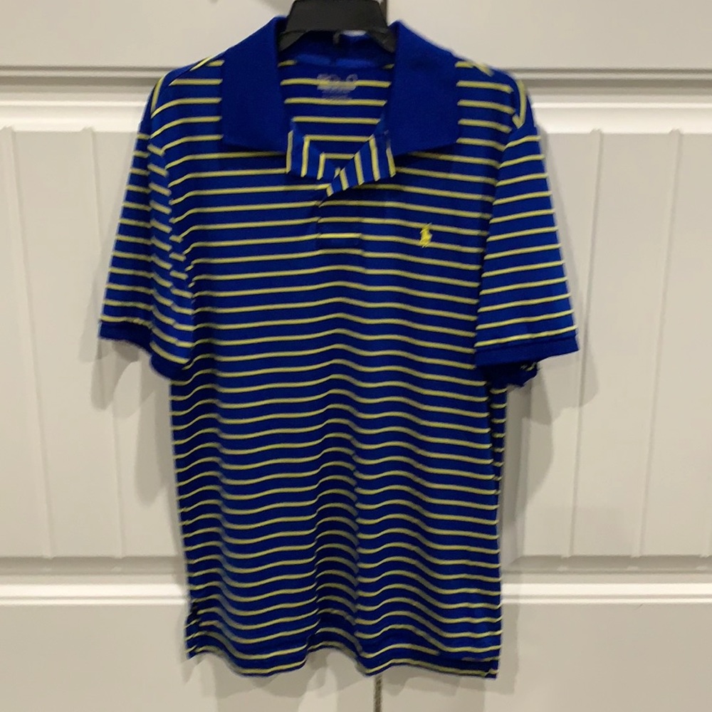 Blue and Yellow Ralph Lauren Sport Polo